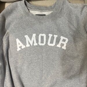 Zadig & Voltaire Gray 'Amour' Crew Neck Sweater sweatshirt
